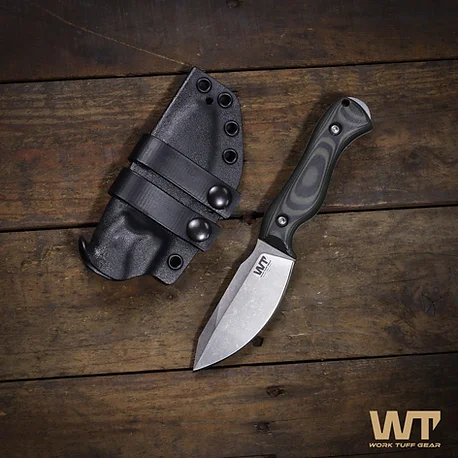 Work Tuff Gear Cuchillo “Nomad EDC”, (N690) Negro y Verde Oliva