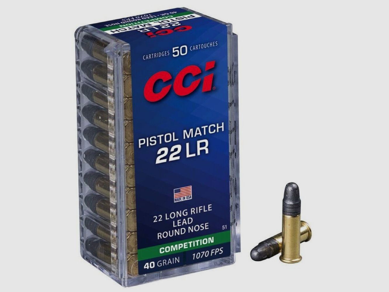 CCI Pistol Match LRN 40grs 50St .22lr