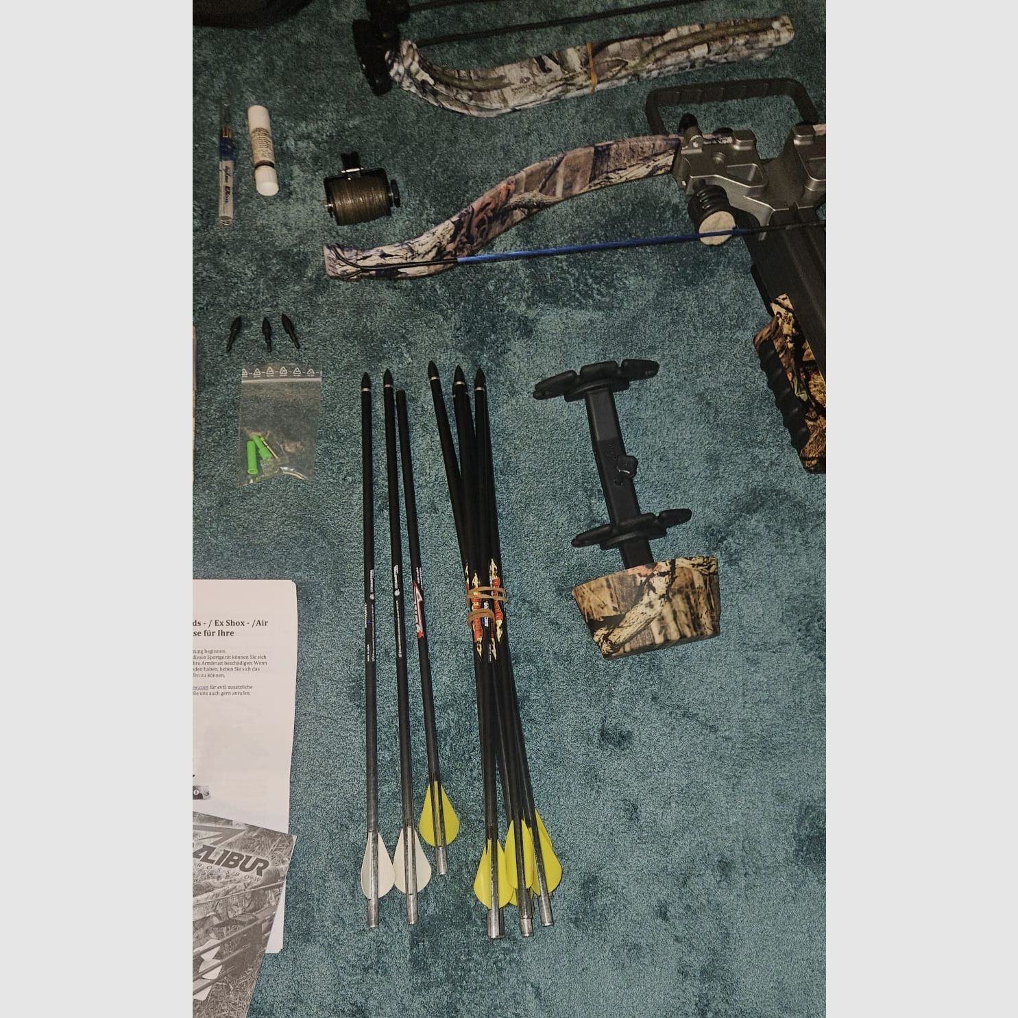 Excalibur Matrix 330 Armbrust + viel Zubehör (Ersatzwurfarme, Tasche, ZF) – sehr guter Zustand