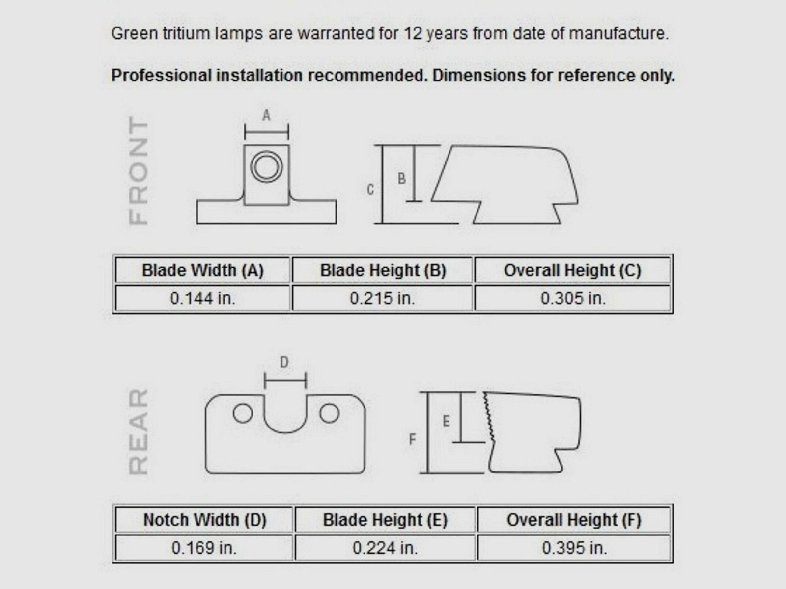 Trijicon Visierset HD orange HK USP