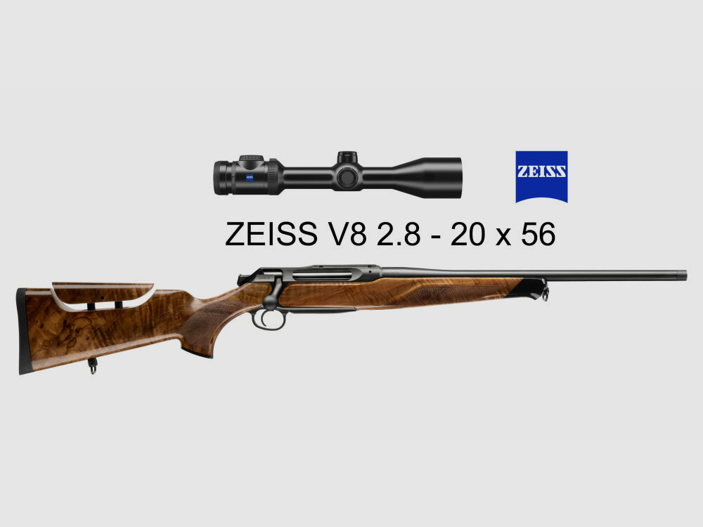J.P. Sauer & Sohn Sauer 505 Ergo Lux Carabine à répétition HQ3 Pack d'équipement Élégance + VSR | 8.5x55 Blaser | ZEISS V8 2.8-20x56