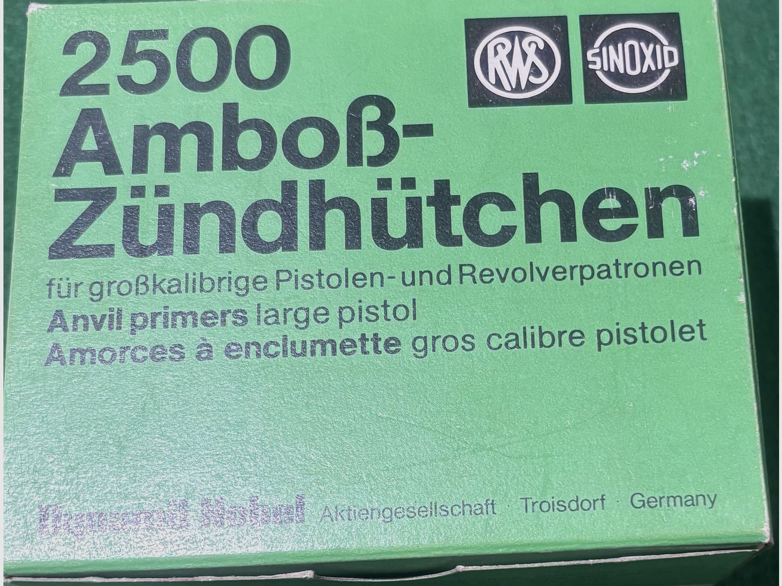 RWS Amboß-Zündhütchen 5,33 mm Nr. 5337 