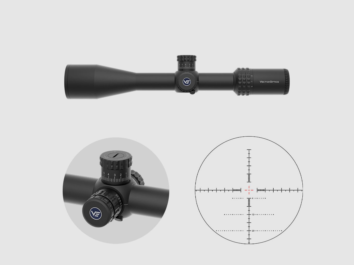 Vector Optics SCFF-57 Sentinel 6-24×50 FFP MOA – 11mm Dovetail