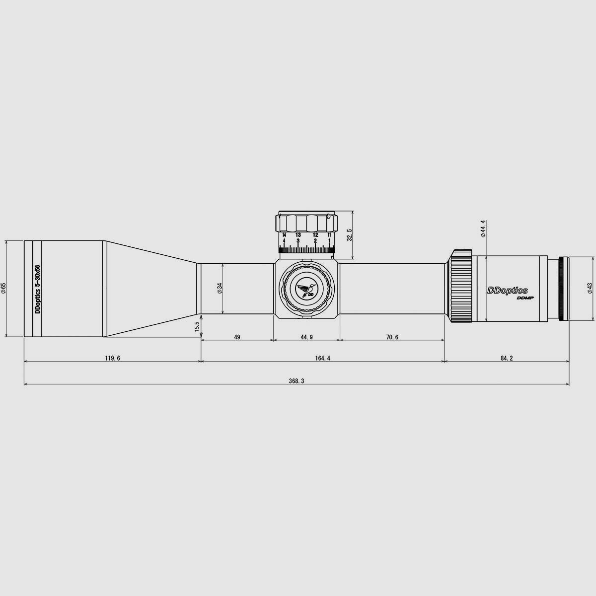 DDoptics riflescope | DDMP V6 5-30x56 | Long Range | MRAD | tac-A