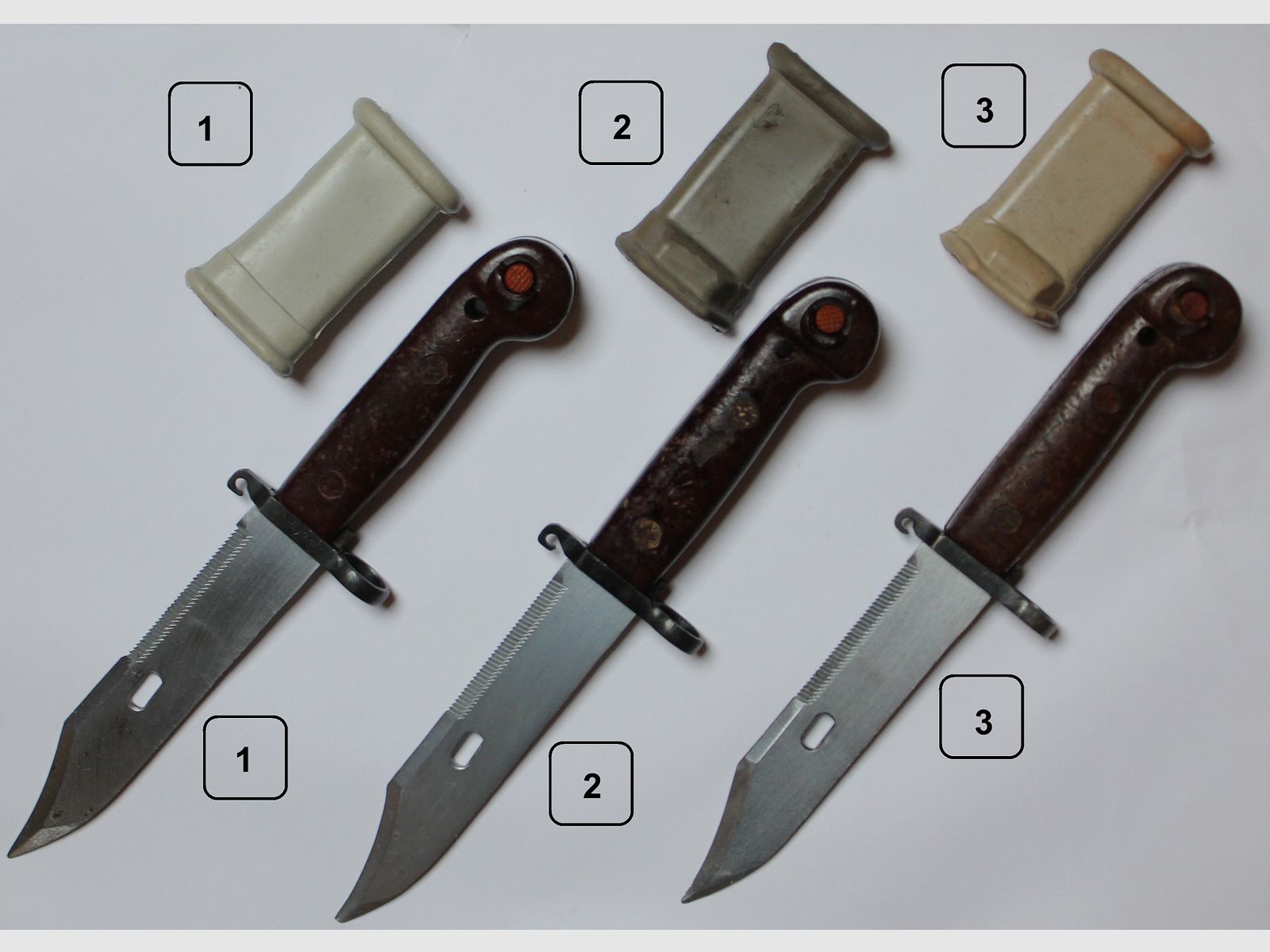 VB Rumänische 6h3 AK Bajonette Kombination frei wählbar (Romanian 6x3 AK Bayonets)