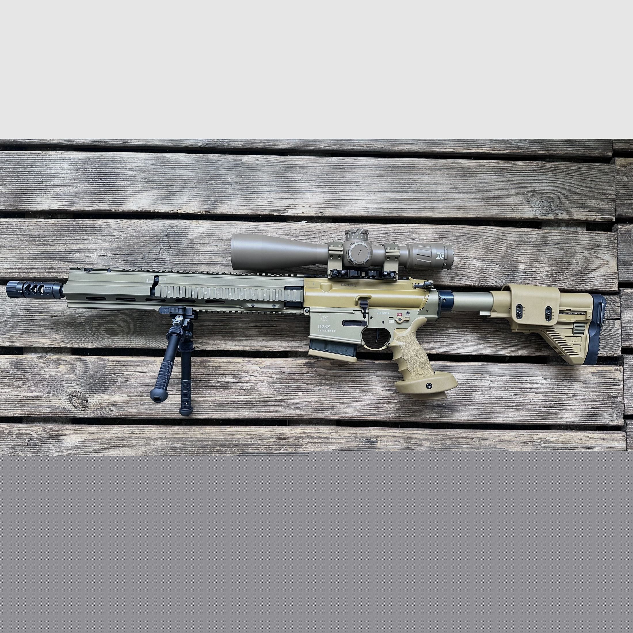 Heckler & Koch G 28 Z mit ZCO 527 Montage 20 MOA Zweibein Sinus Brake