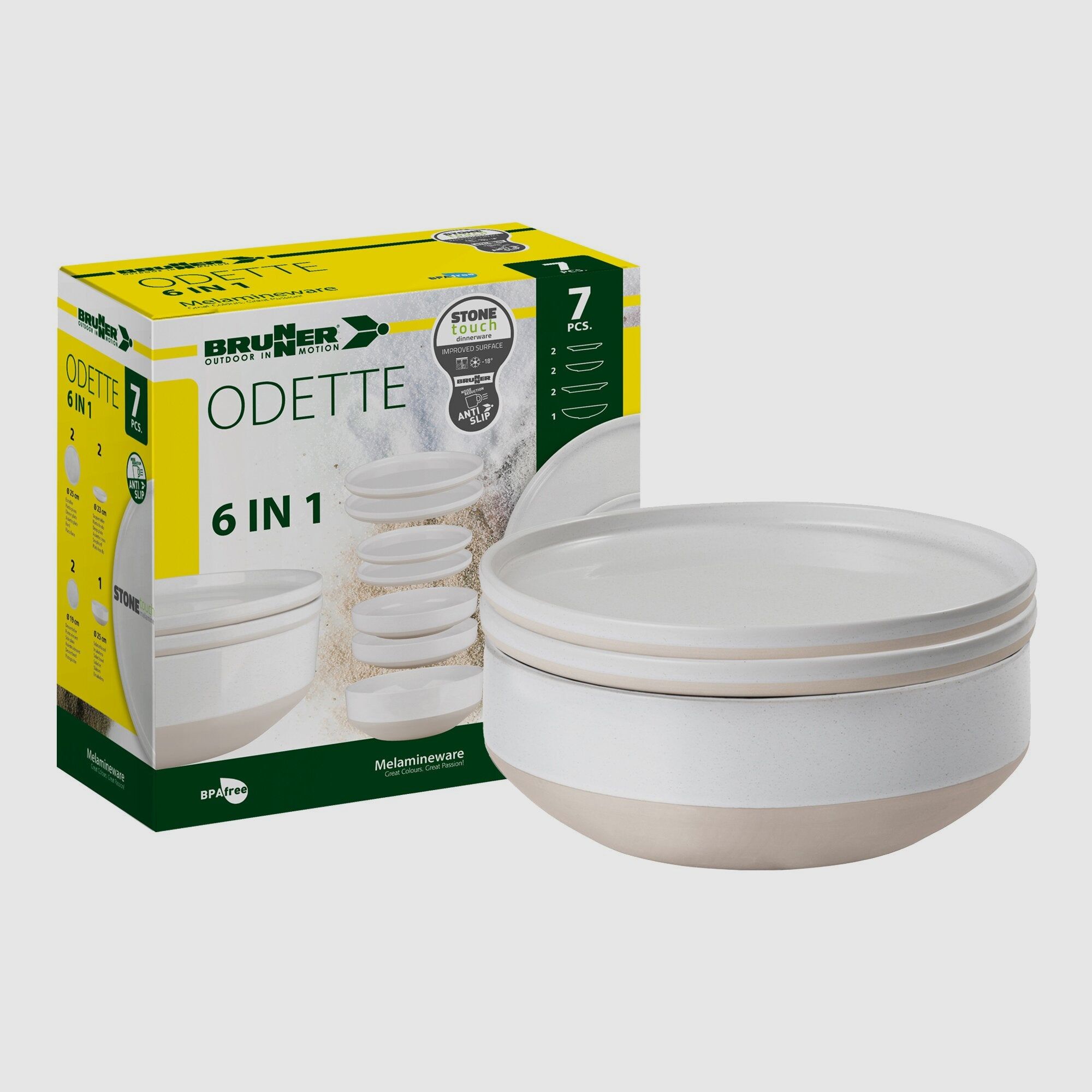 Set da pranzo 6-in-1 Odette, nero, immagine 7 di 12