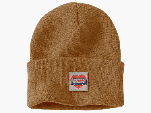 Carhartt Knit Heart Patch Beanie Women Carhartt Brown