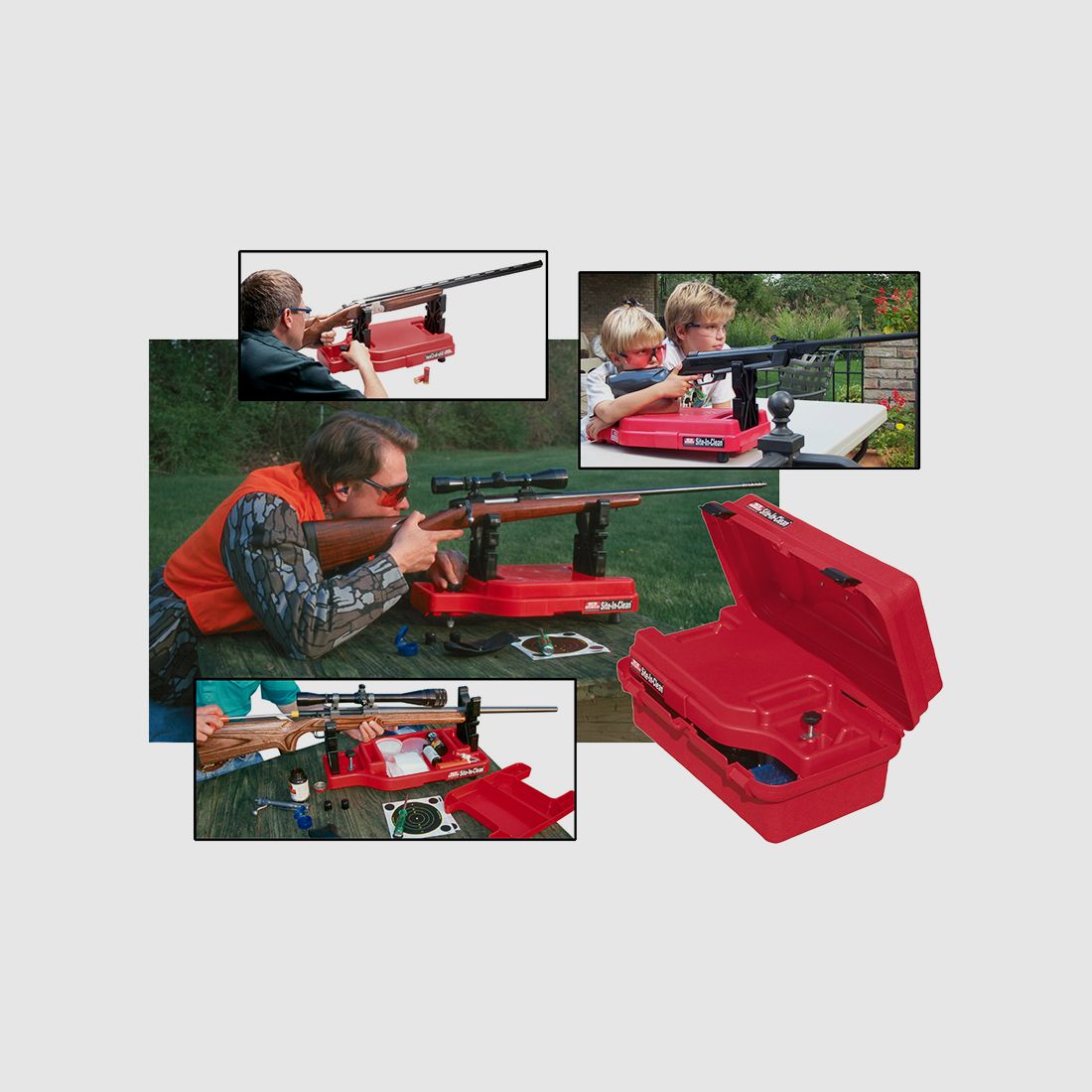 MTM podpórka do czyszczenia i strzelania z walizką transportową SNCC-30 czerwona