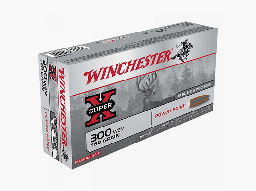 Winchester Super-X .300 WSM 180GR Power Point 20 cartouches
