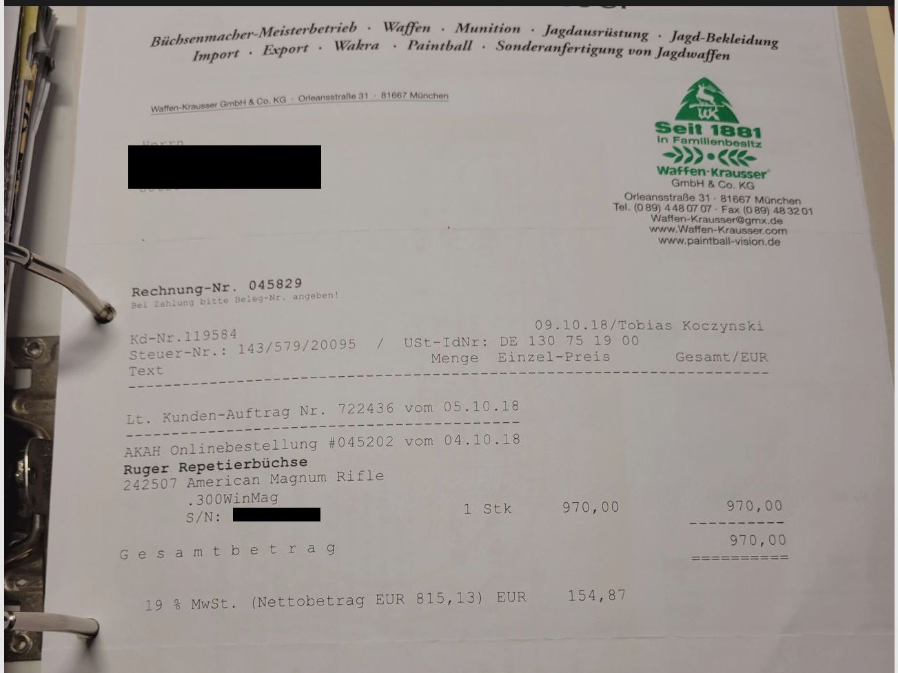 Fucile Magnum Ruger American .300 WinMag, il poco esigente con un po' di potenza, caccia in battuta, lunghe distanze