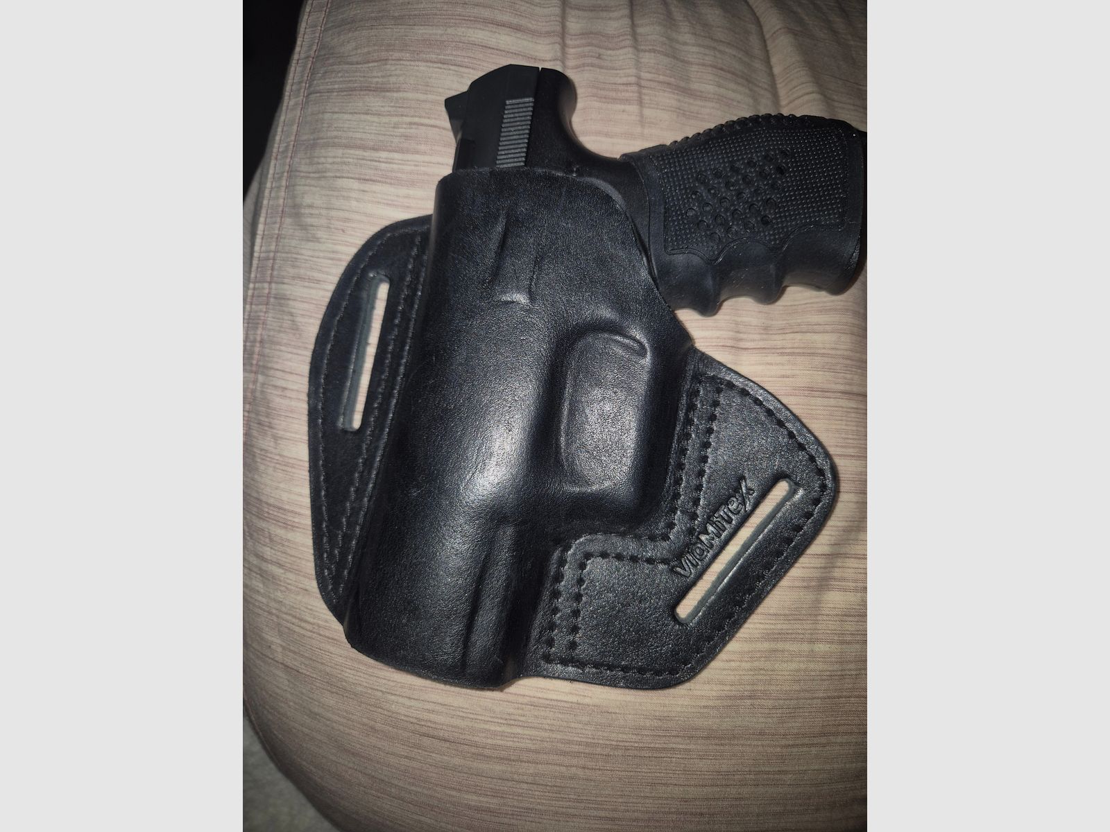 Vlamitex leren pistoolholster voor linkshandigen