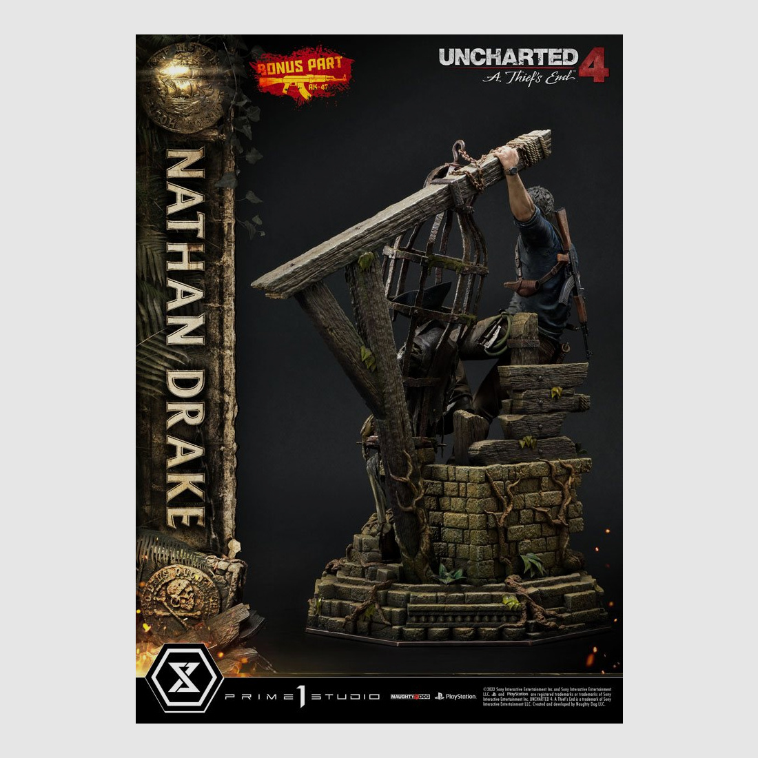 Uncharted 4: A Thief's End Ultimate Premium Masterline Statue 1/4 Nathan Drake Deluxe Bonus Version 69 cm | 43005