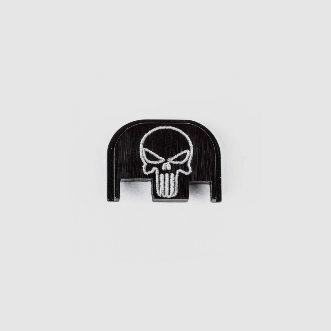 MILSPIN Glock Verschlussplatte Punisher Schwarz/Silber
