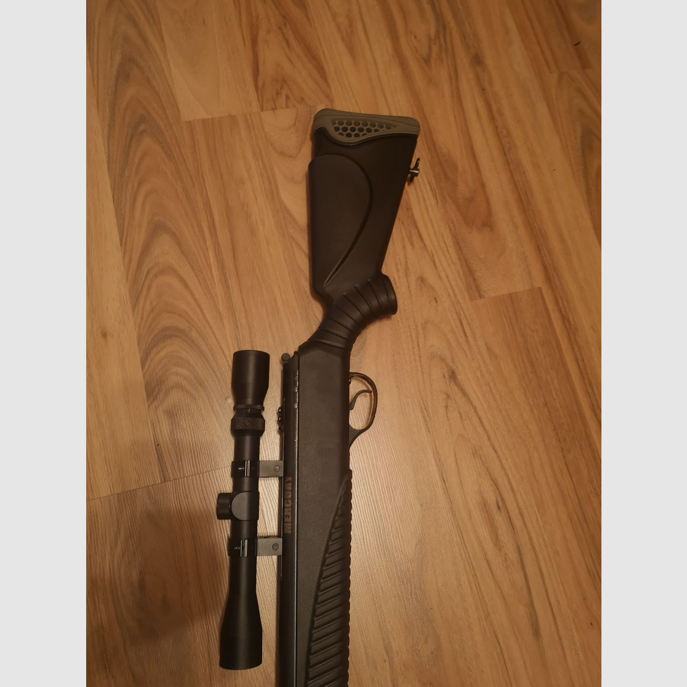 Mercury 85XTac Knikloop Luchtgeweer Set 4,5mm Diabolos incl. 3-9x32 Richtkijker Tas