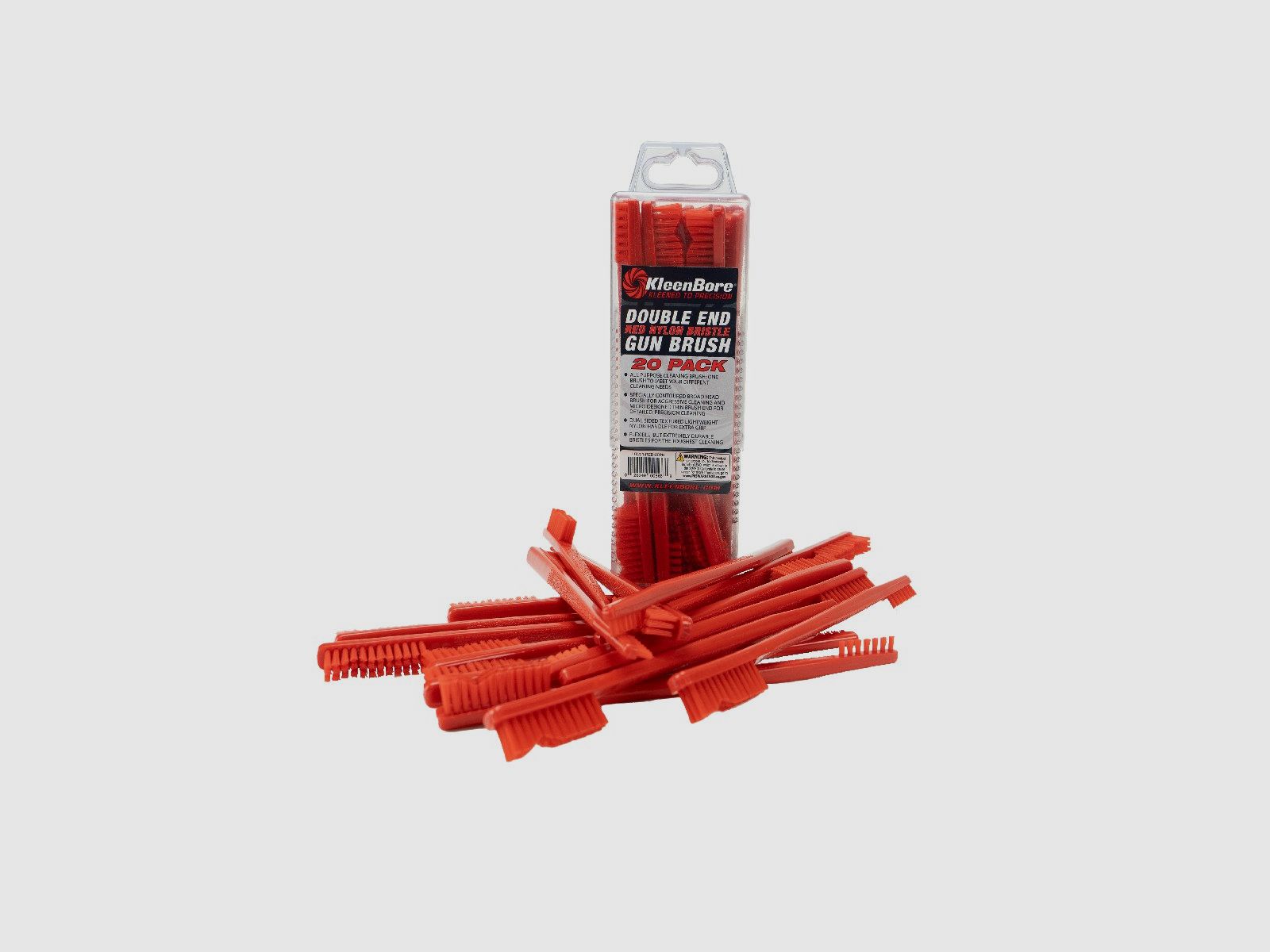 Spazzola in nylon doppia faccia rossa 20 pz