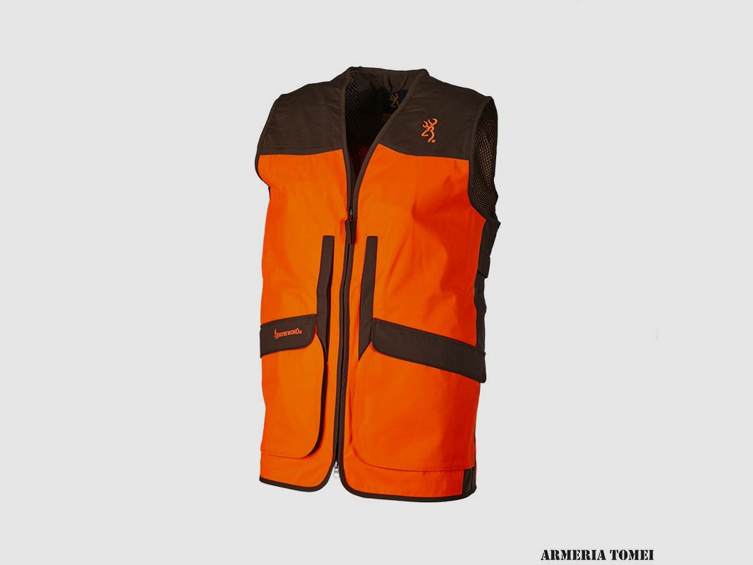 GILET – BROWNING – HUNTING VEST UPLAND VISIBILITY – ORANGE GREEN