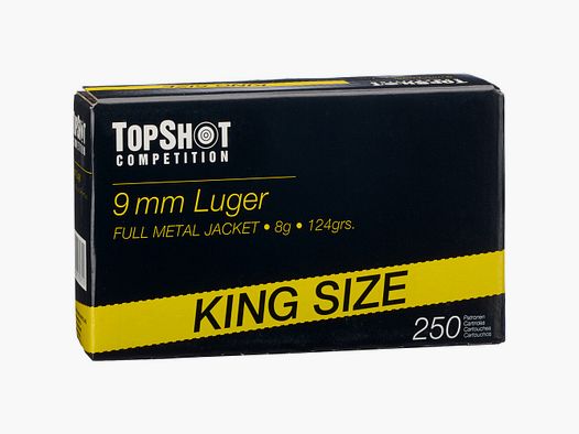TOPSHOT Competition 9mm Luger FMJ 8.0g/124grs.
