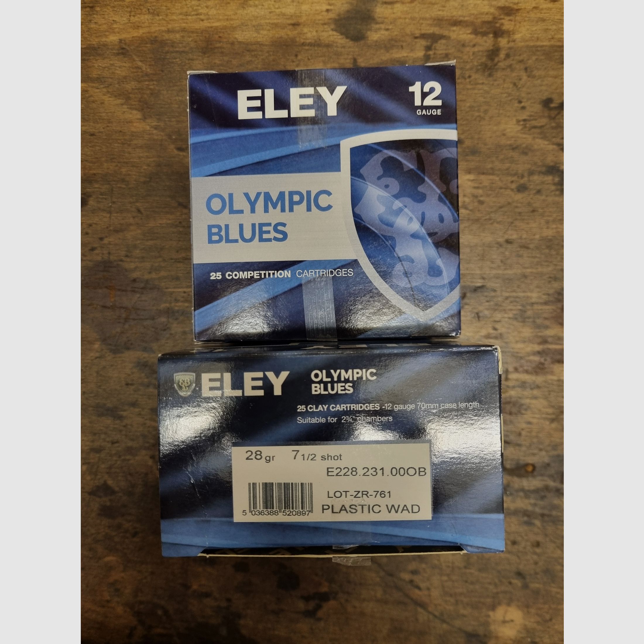 450 Schuss Eley Olympic Blues Schrotpatronen 12/70 / 28gr / 2,3 mm