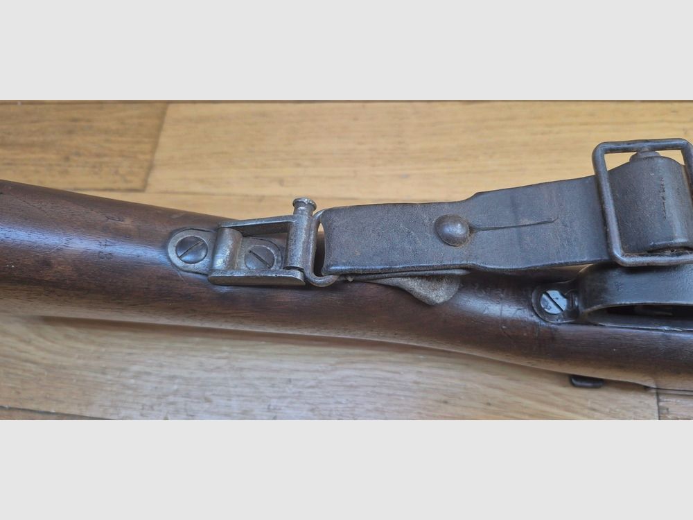 Sehr schönes Gewehr G98 – Gewehr 1898 – Arsenal Spandau 1907 – Originalkaliber 8x57IS – Vollständig monomatrikuliert außer der konformen Reinigungsstange – Guter bis sehr guter Lauf – Original braune Lederriemen – Exzellente Sammlerwaffe – BE/TBE, Bild 14 von 36