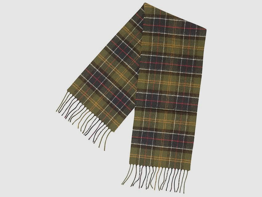 Écharpe Barbour en laine d'agneau Tartan classique