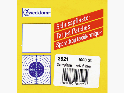 Schietpleister wit Ø 19 mm