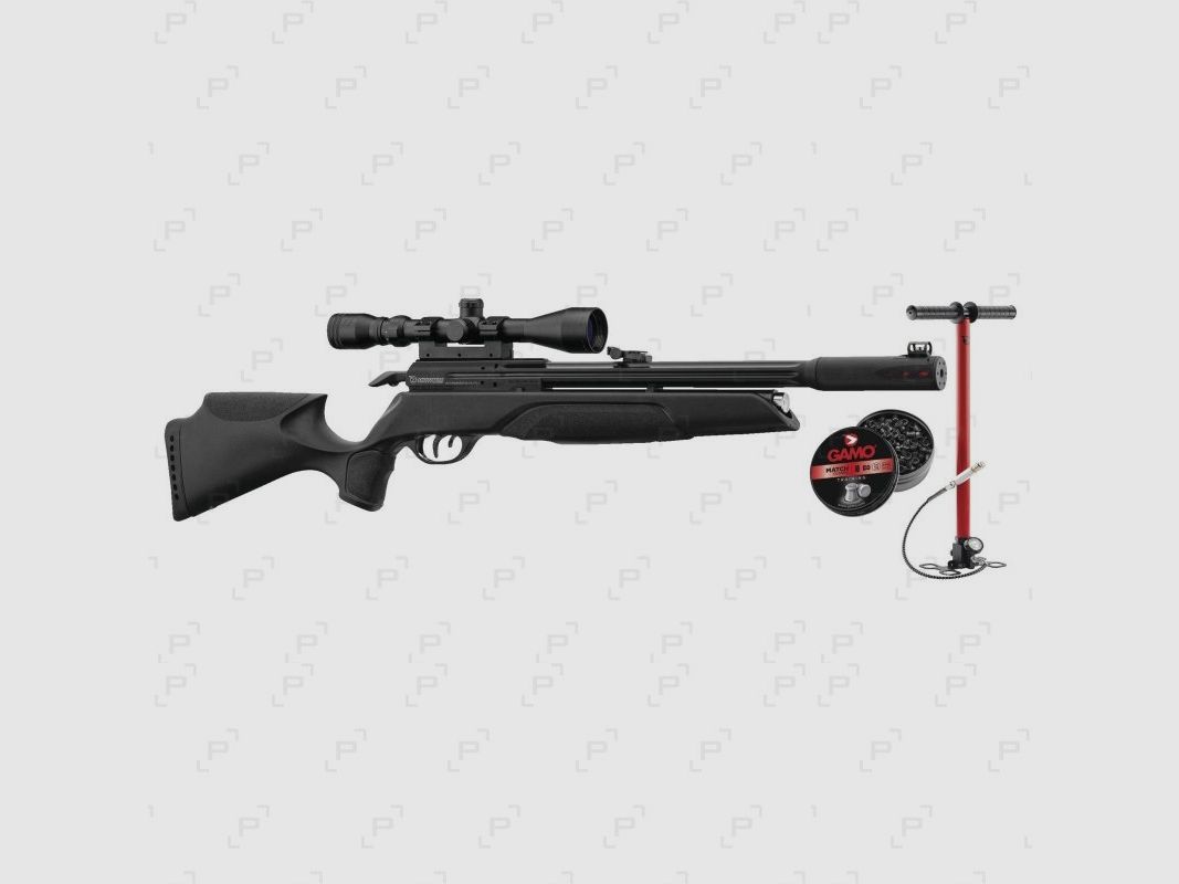 Pack Druckluftbüchse GAMO ARROW PCP mit Zielfernrohr 3-9X40 WR, Handpumpe und 500 Diabolos, Bild 1 von 6