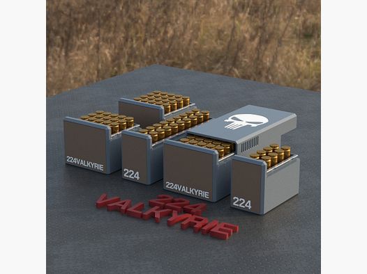 Filamelt Munitionsbox / Ammo Box .224 Valkyrie – Patronenbox für 50 Schuss, Made in Germany