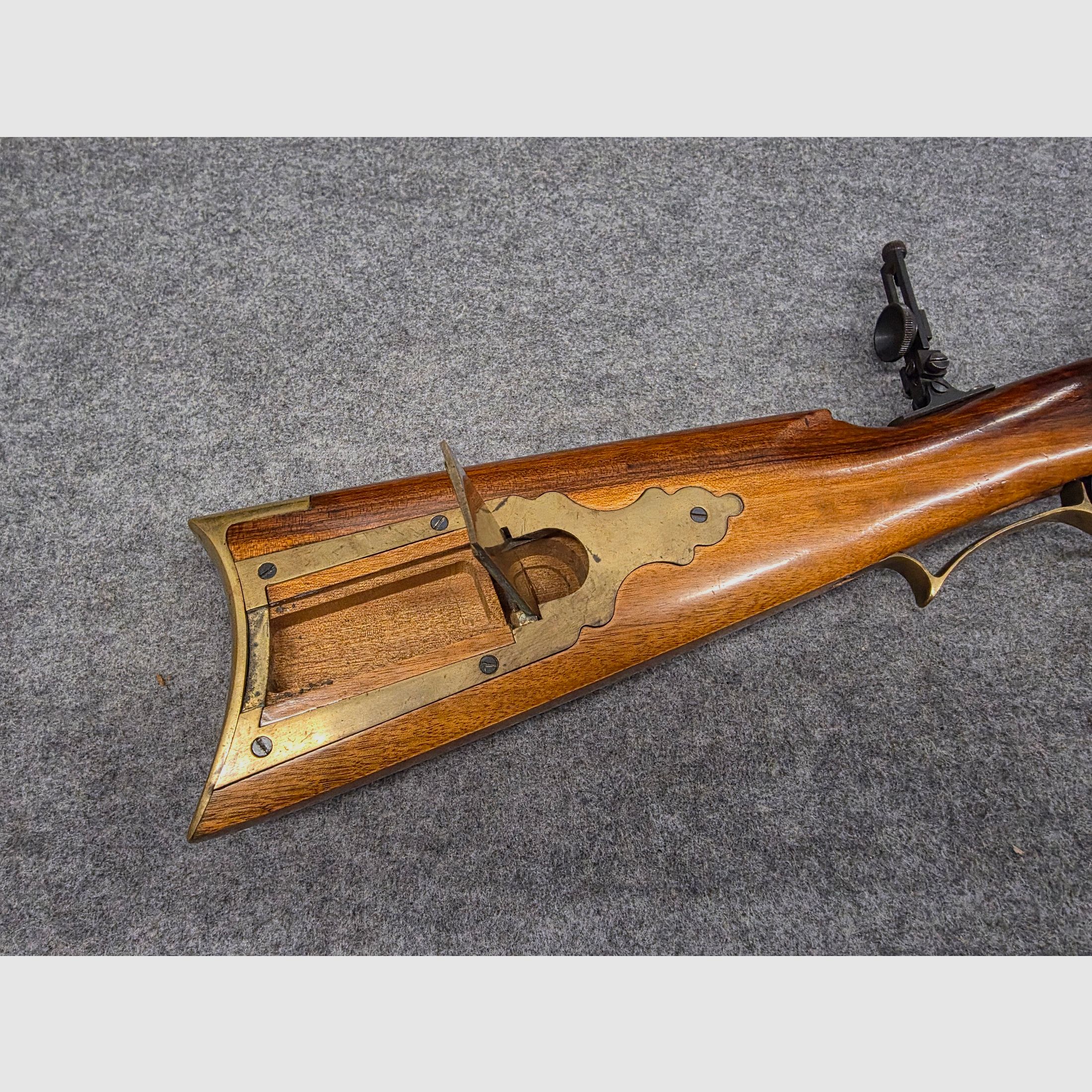 Vorderlader Perkussionsbüchse MAV Made in Italy Mod. Hawken Rifle Kaliber .45 Vorderlader Perkussion mit Diopter