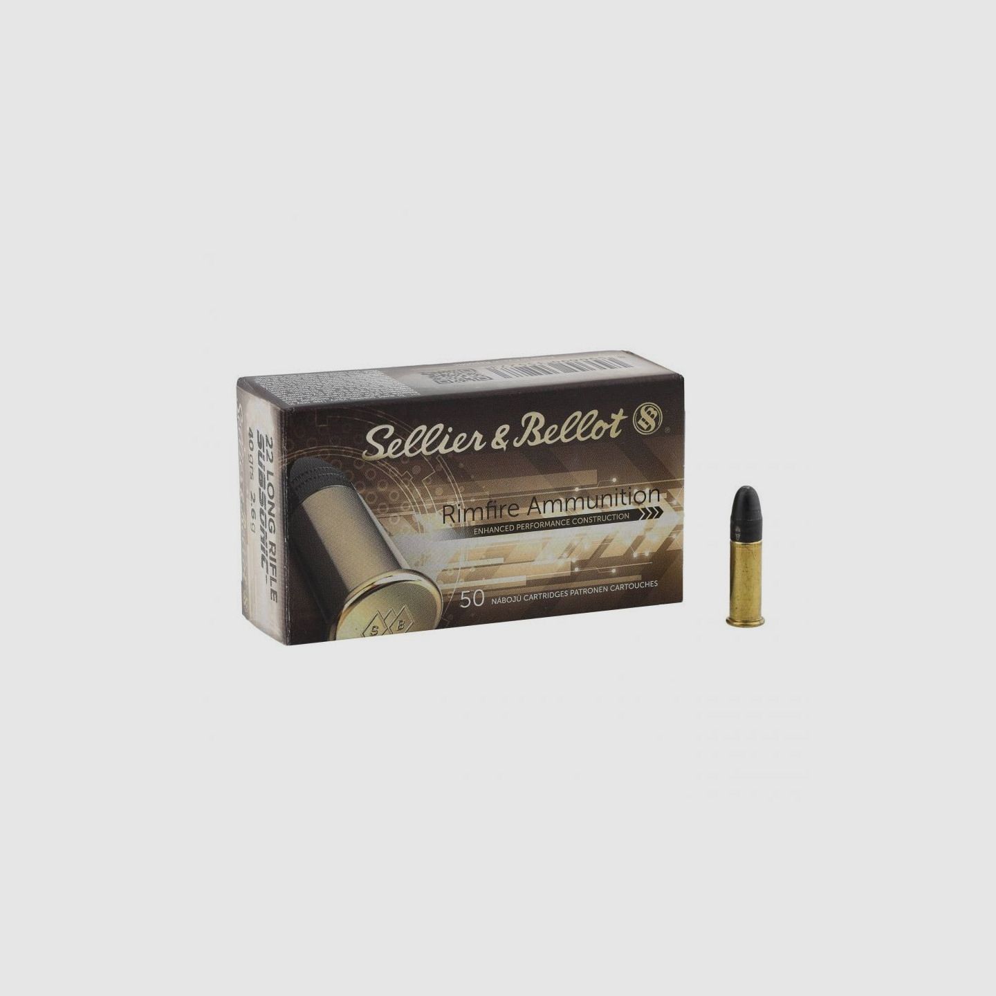 S&B .22 LR HV HP LRN Munition 2,6 g/40 gr