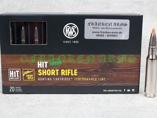 RWS	 Short Rifle HIT .308 Win. 150gr. 9,7g 20 Stück Staffelpreise