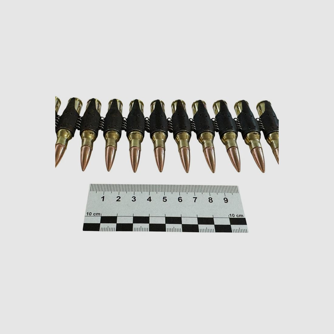 Decommissioning .308/7.62x51Win full metal jacket bullets, 50 pieces on military belt