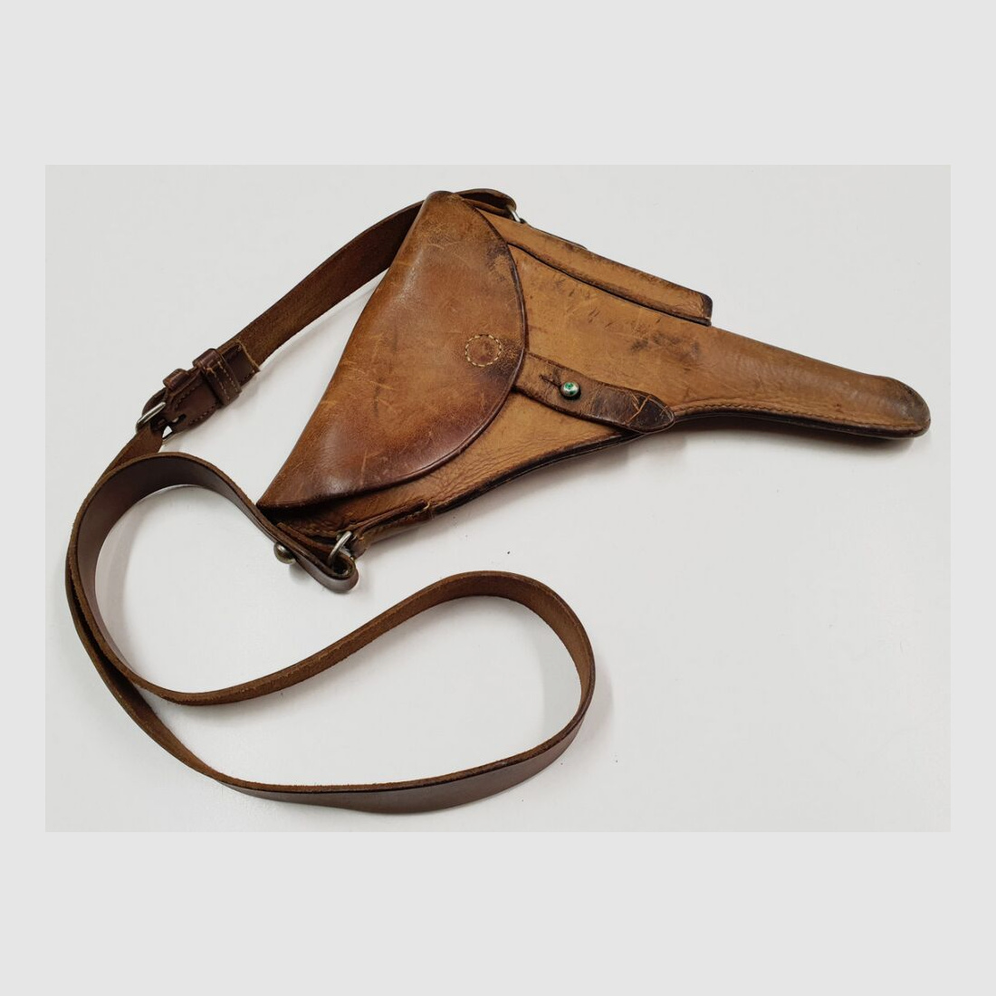 Schweizer Ordonanz Armeeholster / Lederholster Parabellum Pistole 1900/06 W+F Pistole 06/24 Holster