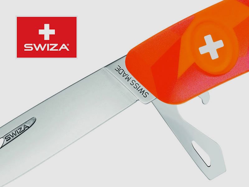 SWIZA Schweizer Messer FILIX D03 CAMO URBAN ORANGE, Edelstahl 440, 11 Funktionen, Korkenzieher