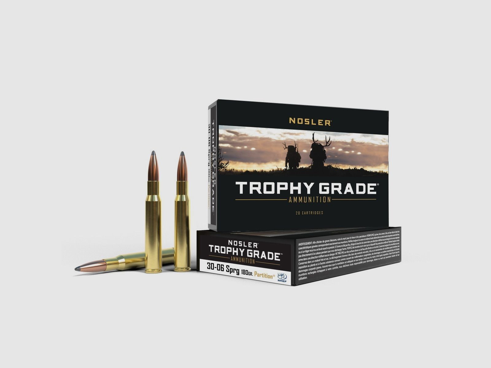 Patronen Nosler Kal. 30-06 – 180gr. 20 Stk. Partition Trophy Grade, Bild 1 von 2