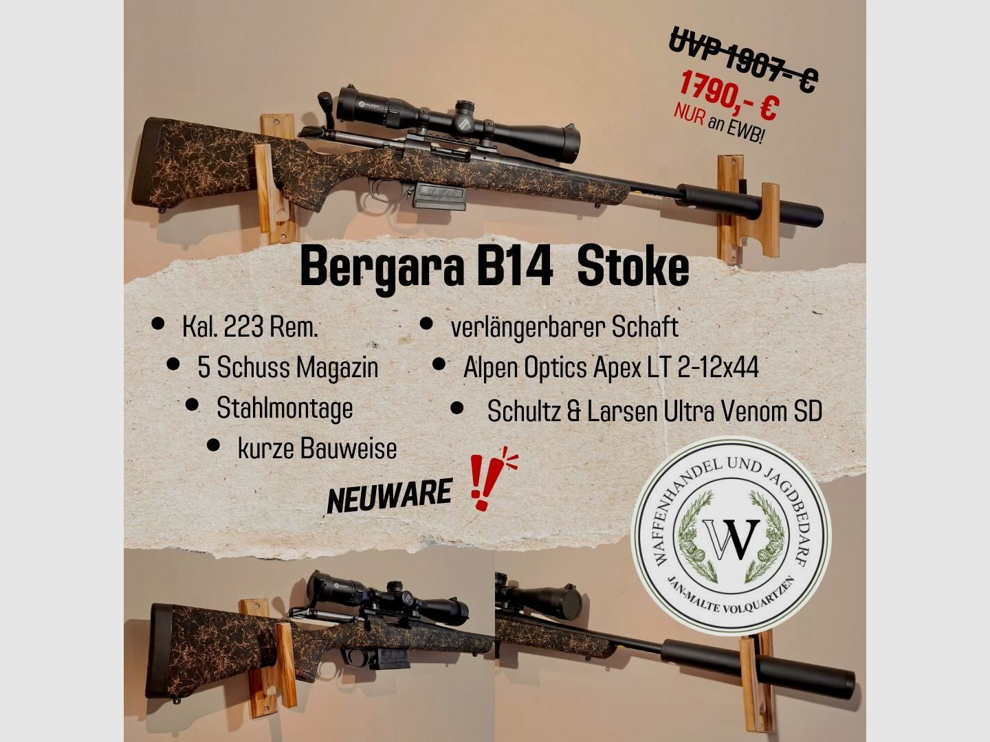 Bergara B14 Stoke 223Rem
