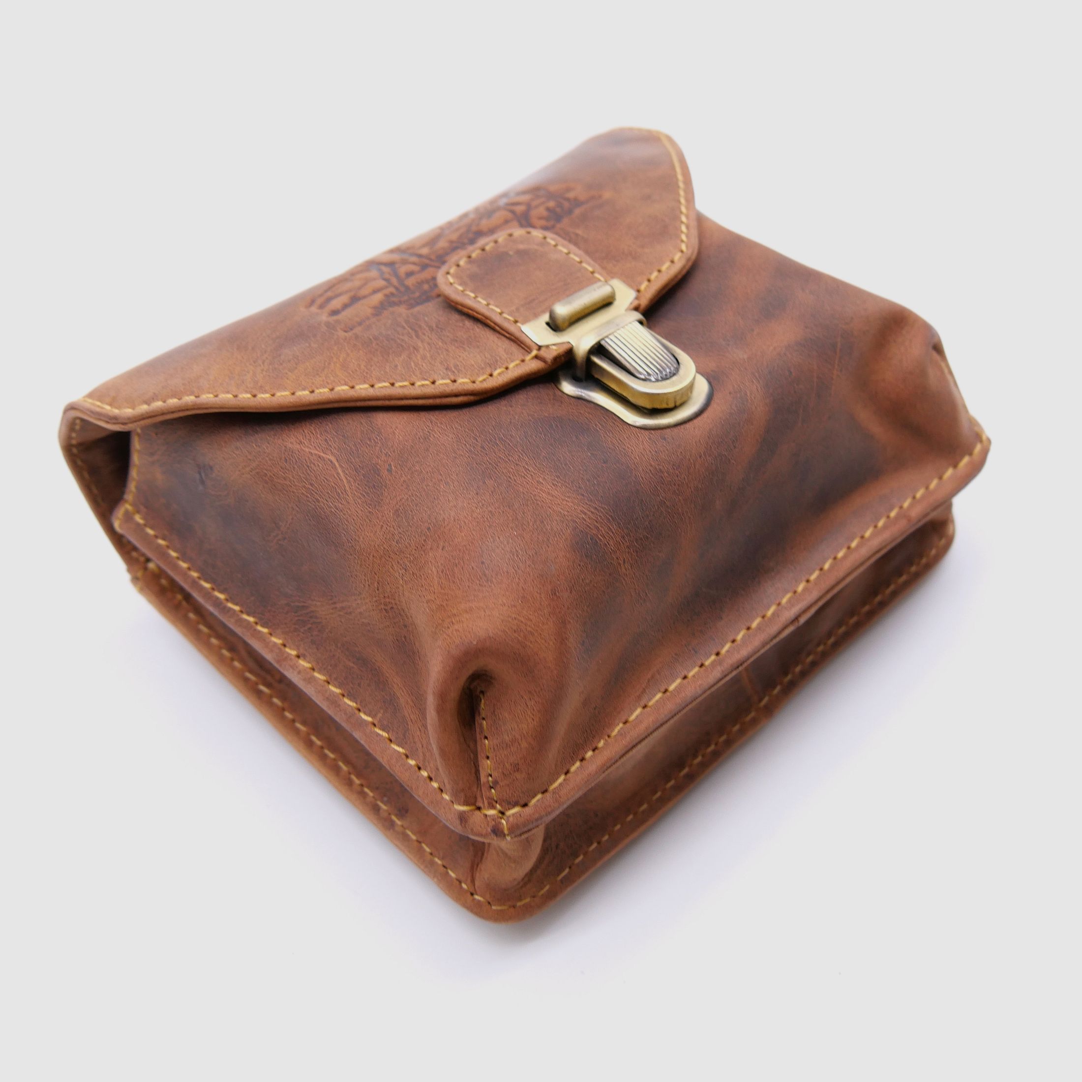 Greenburry Leder Gürteltasche Vintage Hirsch braun 1754V-STAG3-25