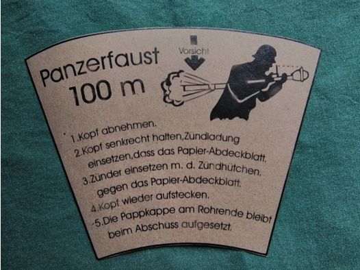 Aufkleber Panzerfaust 100.