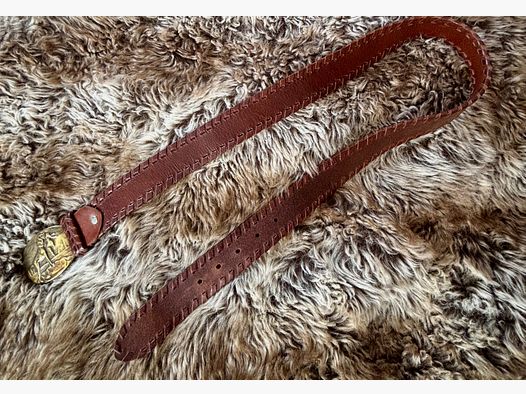 Ceinture en cuir véritable Trachten Jagd 100 cm de long 4 cm de large pour hommes et femmes