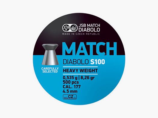 JSB Match S100 Diabolos schwer 0,535g - 4,49 mm