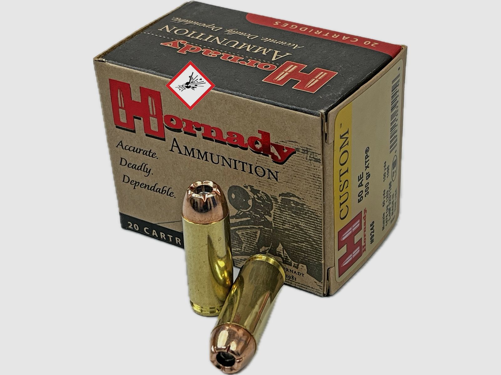 Hornady Pistolenpatrone Kal. .50AE HP XTP 300grs