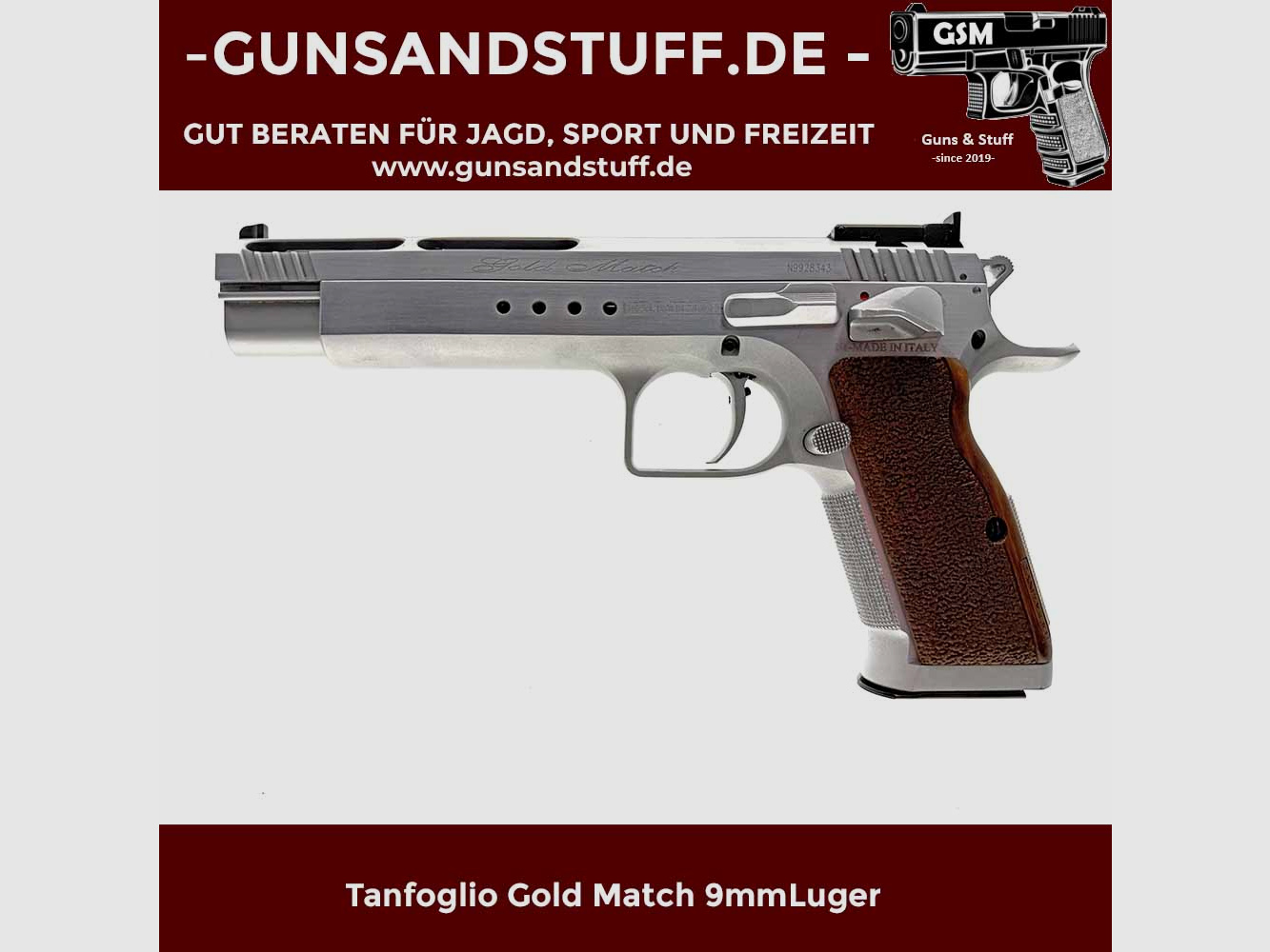 TANFOGLIO GOLD MATCH P19 9mm Luger
