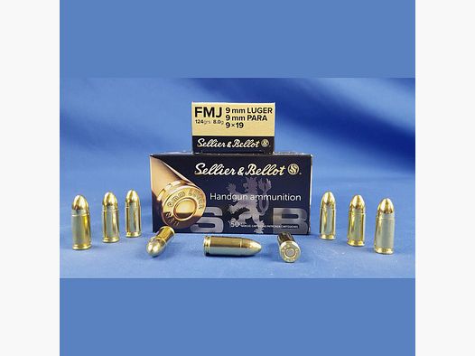 Sellier&Bellot 9mm Luger FMJ 8.0g/124grs.