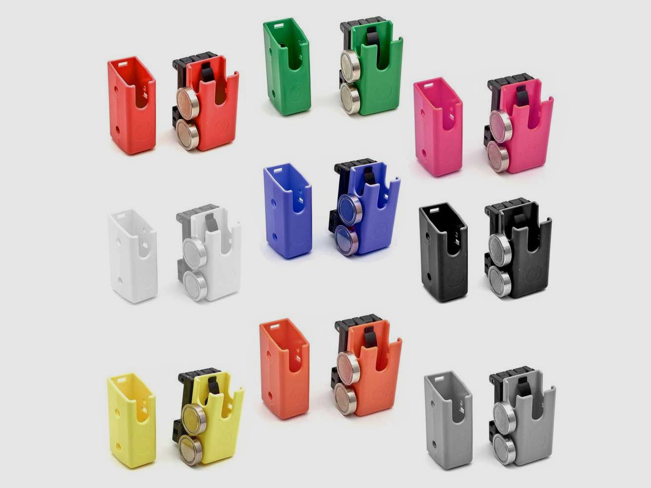 Ghost 360 CLIP D magazine holder with double magnet, color: yellow, image 1 of 3