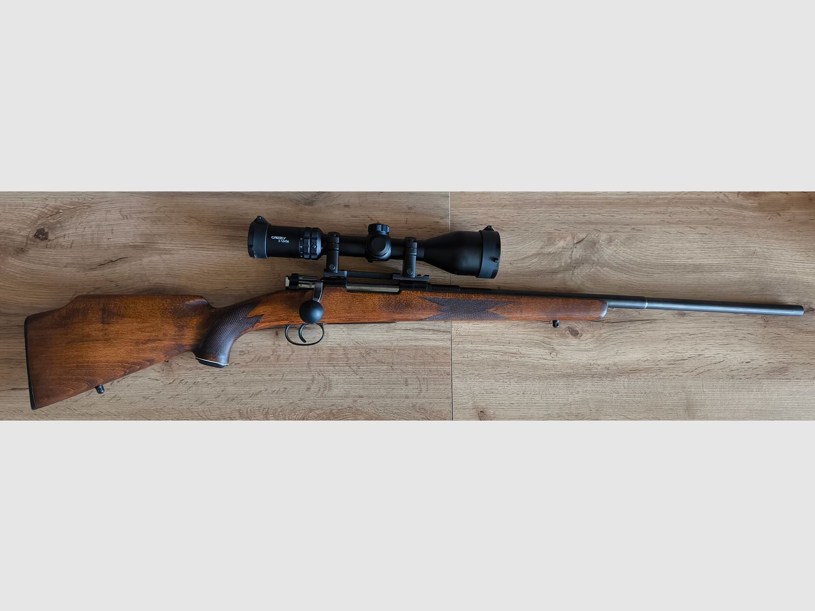 Repetierbüchse M38 Schweden Mauser 6,5×55 SE – jagdlich umgebaut, Zielfernrohr und Zubehör