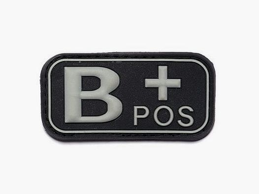 Emblème 3D en PVC groupe sanguin B+ positif