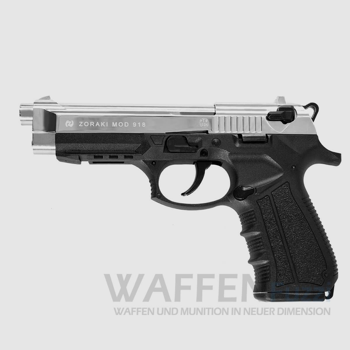 Zoraki 918 Schreckschuss Pistole 9mm chrom