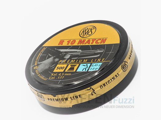 RWS R10 Match Premium Line plomb pour pistolet à air calibre 4,48 mm, 500 pièces, ø4,48 mm