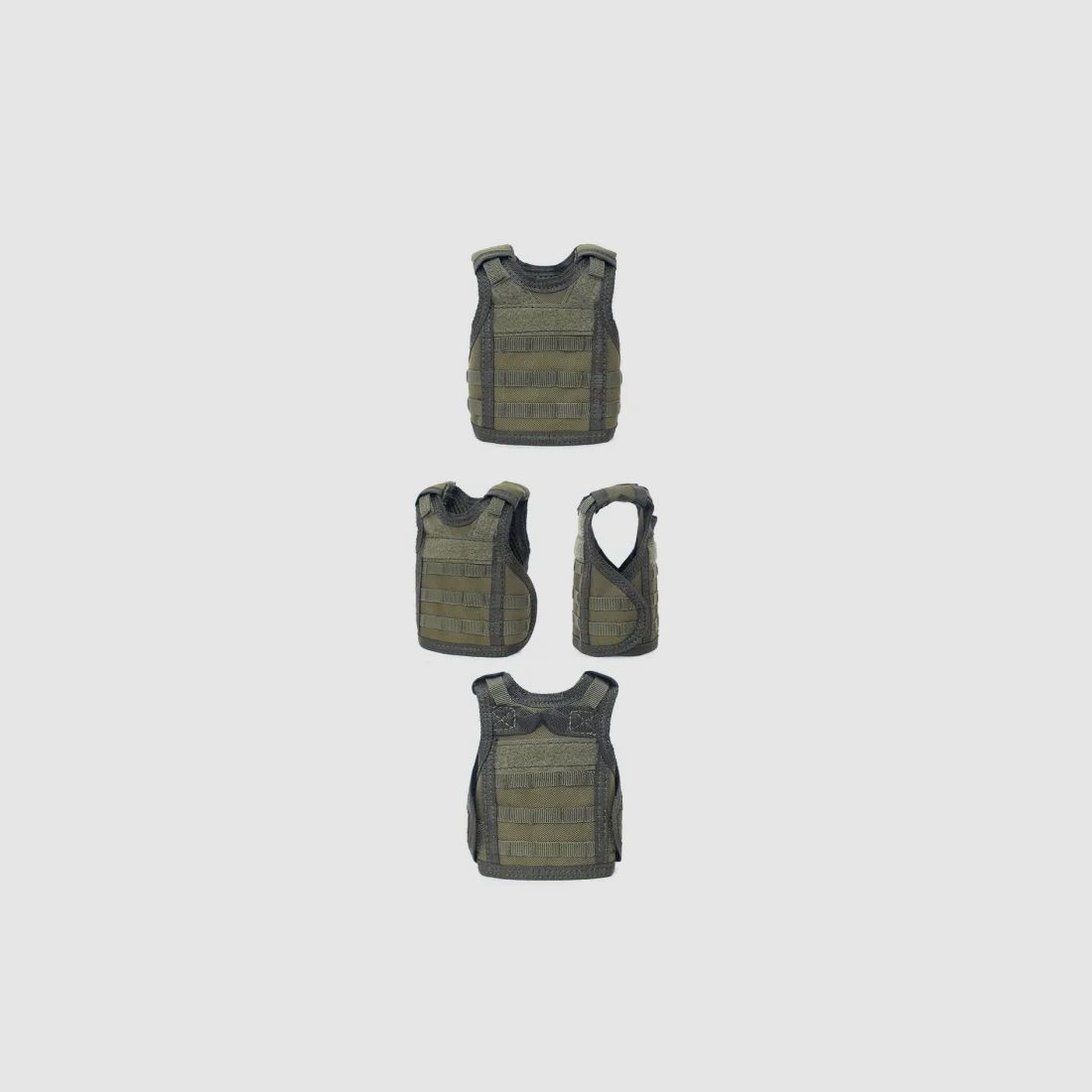 Mini protective vest for beer bottle / wine bottle / thermos bottle - olive