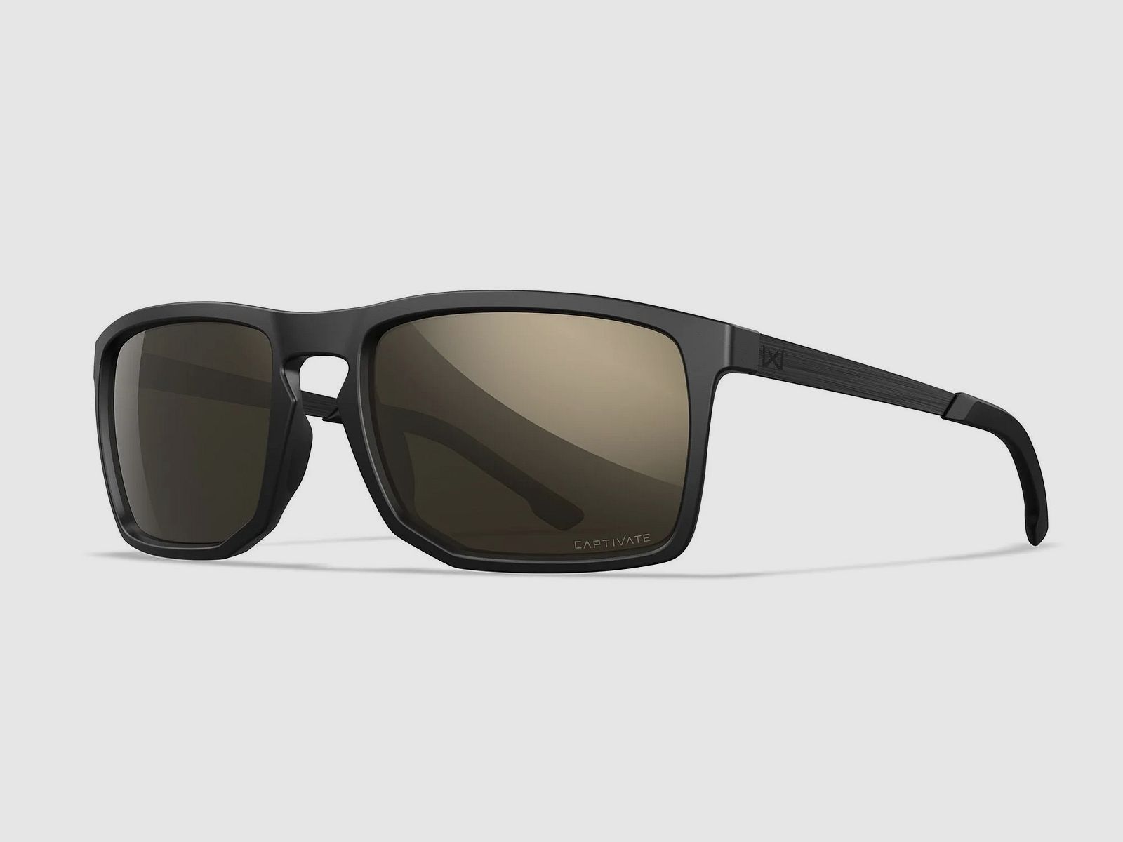 Wiley X AXE zonnebril met CAPTIVATE Polarized Tungsten Mirror-lenzen, Matte Black montuur AC6AXE04, afbeelding 1 van 5